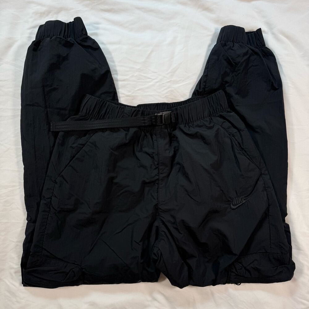 Nike Tech Woven Cargo Pants Mens Small Black Straight Leg Joggers
